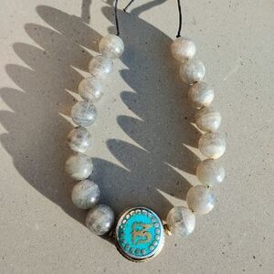 Beaded Necklace with Turquoise Accent